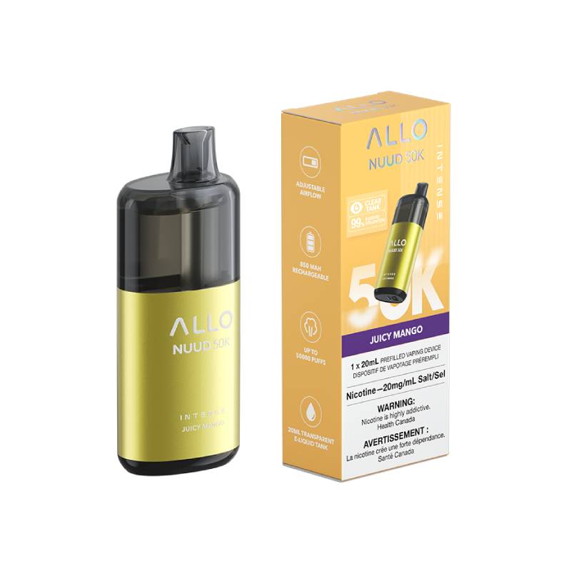 ALLO Nuud 50K Disposable Vape – Juicy Mango – 50,000 Puff Device Image