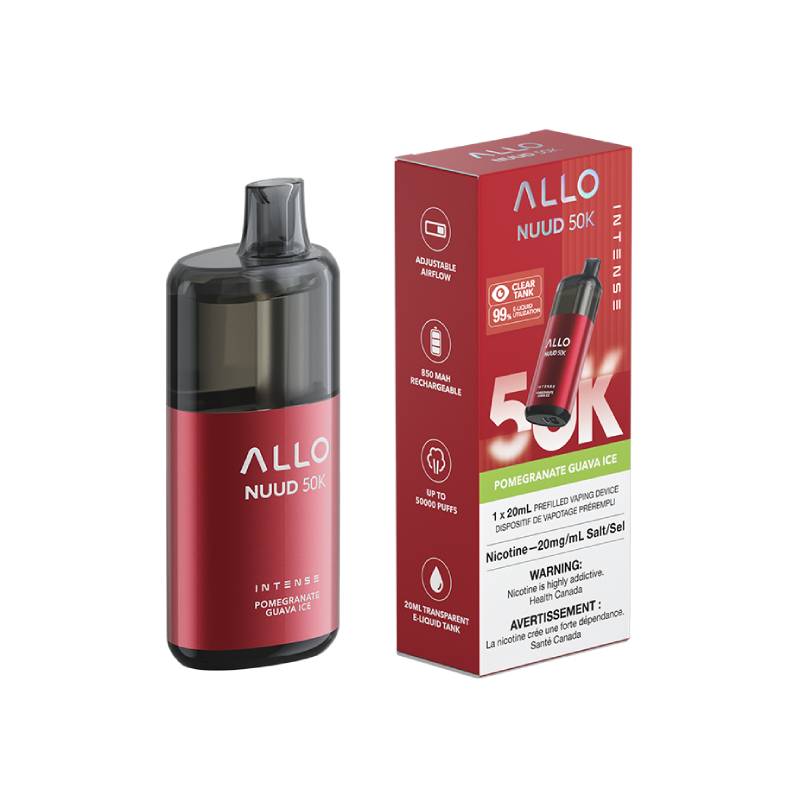ALLO Nuud 50K Disposable Vape – Pomegranate Guava Ice – 50,000 Puff Device Image