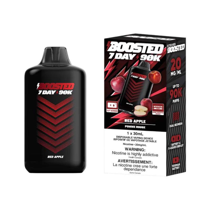 Boosted 7Day 90K Disposable Vape Red Apple 90000 Puffs