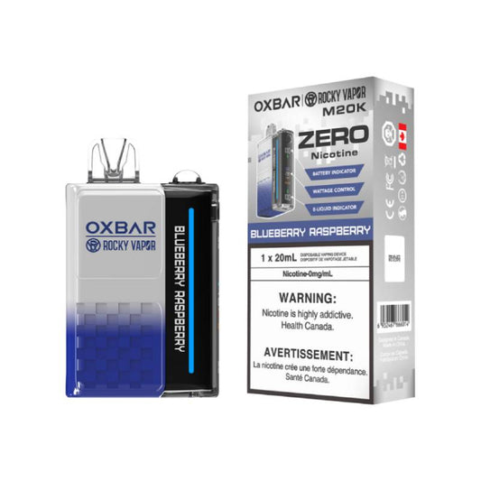 Vape jetable Oxbar M20K Myrtille Framboise sans nicotine