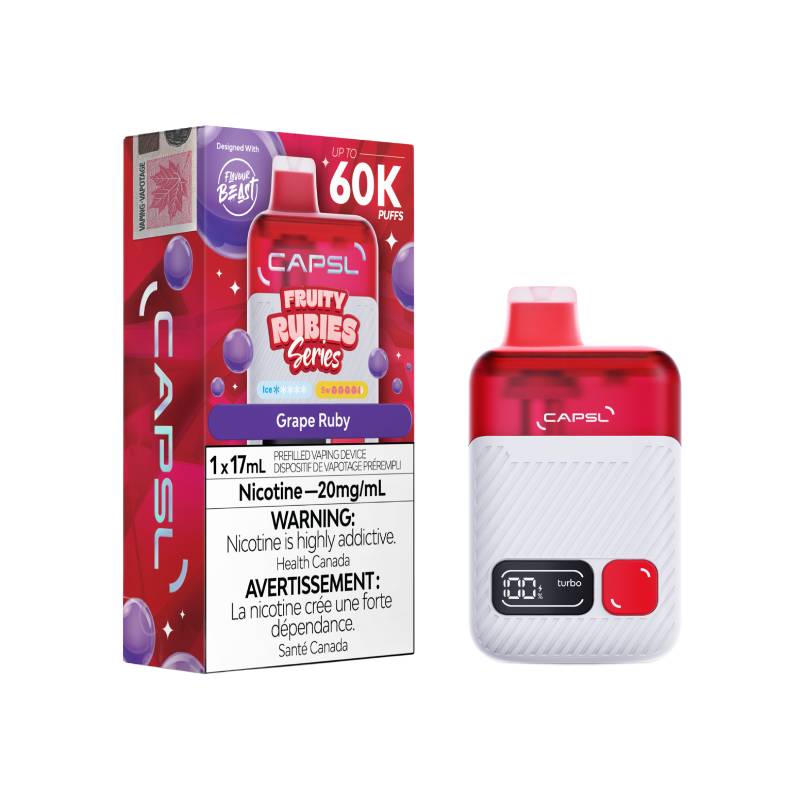 Flavour Beast CAPSL 60K - Fruity Rubies Grape Ruby Disposable Vape