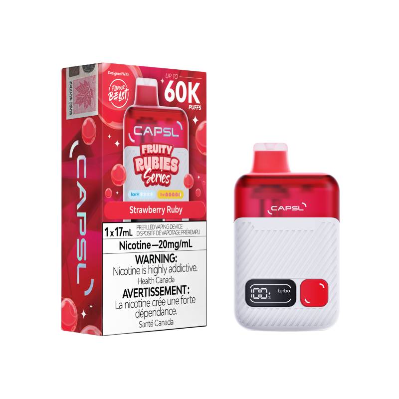 Flavour Beast CAPSL 60K - Fruity Rubies Fraise Rubis Vape Jetable