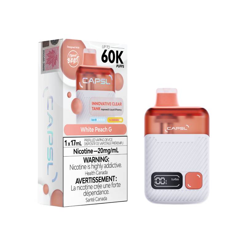 Flavour Beast CAPSL 60K - White Peach G Disposable Vape