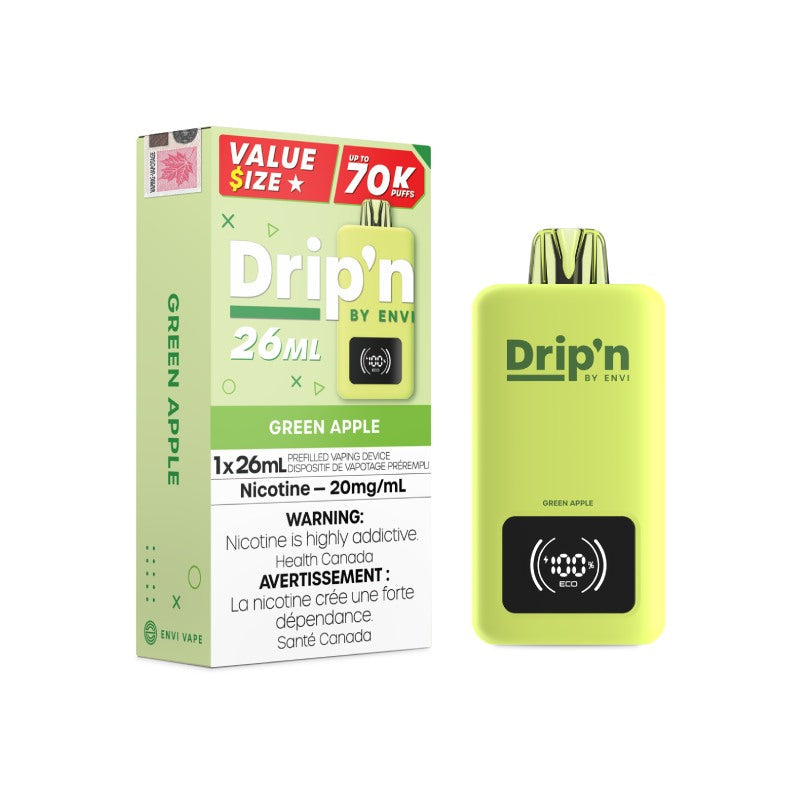 Drip'n By Envi 70k Disposable Vape Green Apple