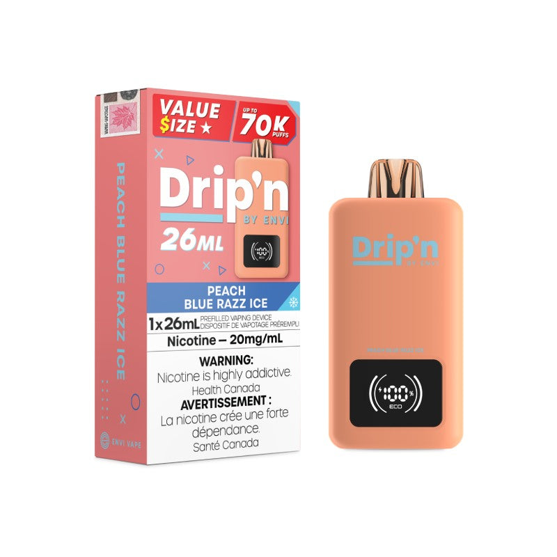 Drip'n By Envi 70k Disposable Vape Peach Blue Razz Ice