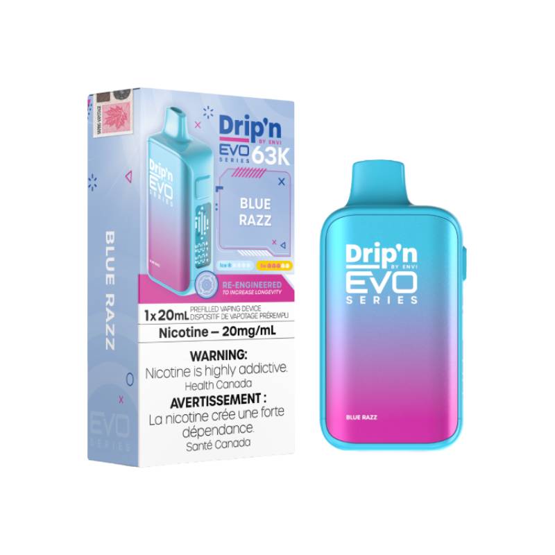 Drip’n Evo 63K Disposable Vape Blue Razz 63000 Puffs