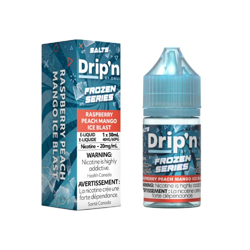 Drip'n Frozen Series Salt 30mL - Raspberry Peach Mango Ice Vapeluv Online Drip'n Frozen Series Salt 30mL - Raspberry Peach Mango Ice Vapeluv Online