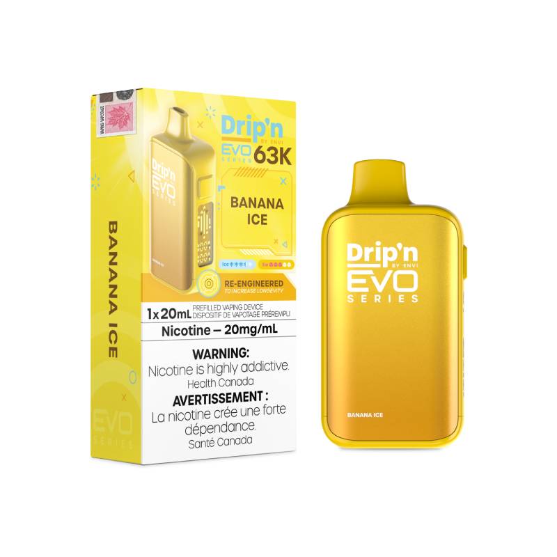 Drip'n Evo 63K - Vape jetable saveur Banane Glacée