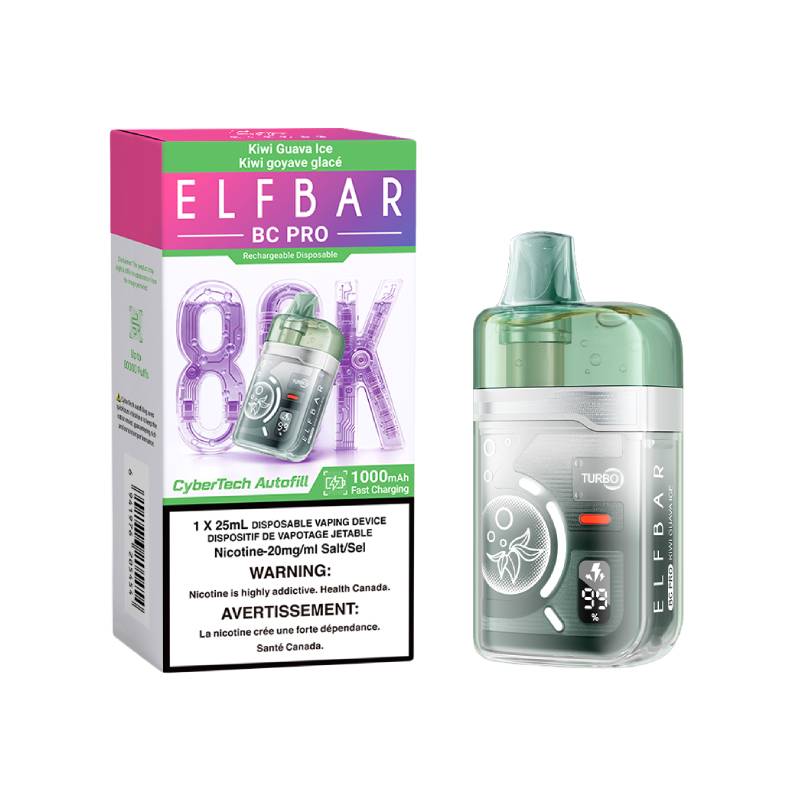 Elf Bar BC Pro 80K disposable vape Kiwi Guava Ice flavour