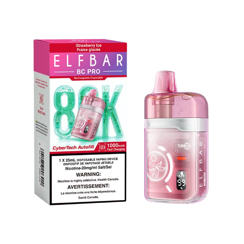 Elf Bar BC Pro 80K disposable vape Strawberry Ice flavour