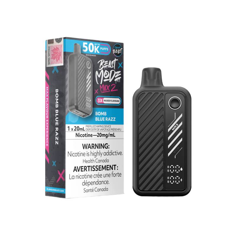 Flavour Beast Beast Mode Max 2 50K Bomb Blue Razz Disposable Vape