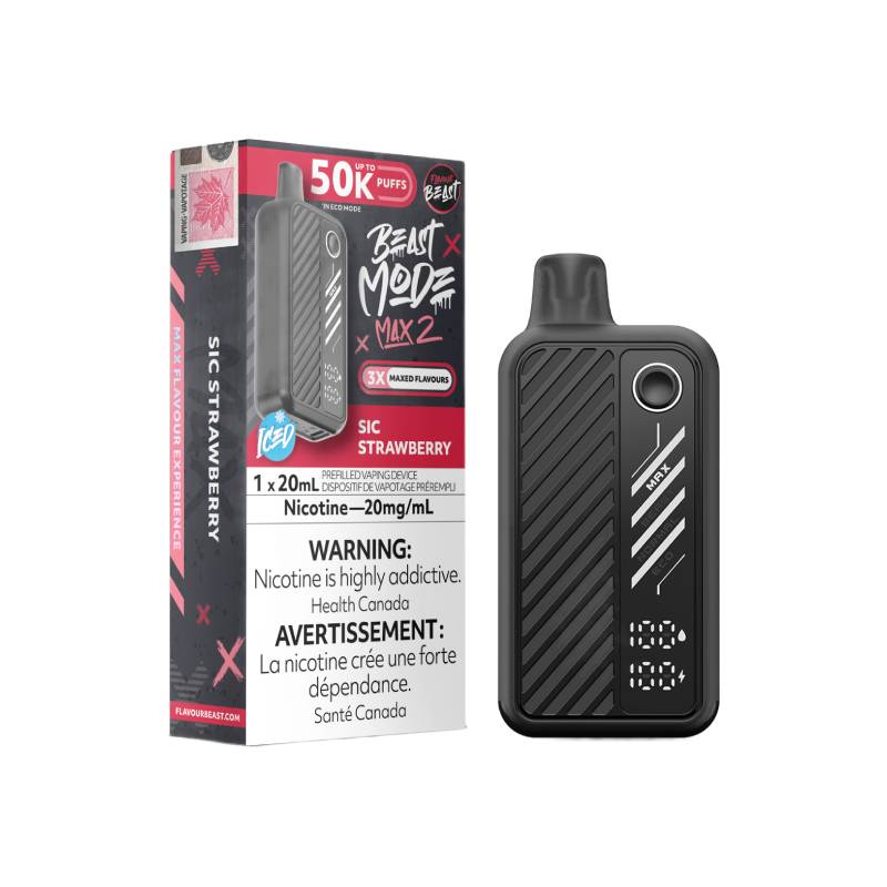Flavour Beast Beast Mode Max 2 50K Disposable Vape Sic Strawberry