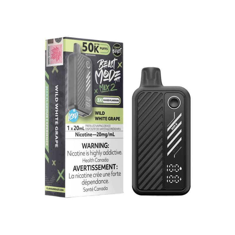 Flavour Beast Beast Mode Max 2 50K Disposable Vape Wild White Grape