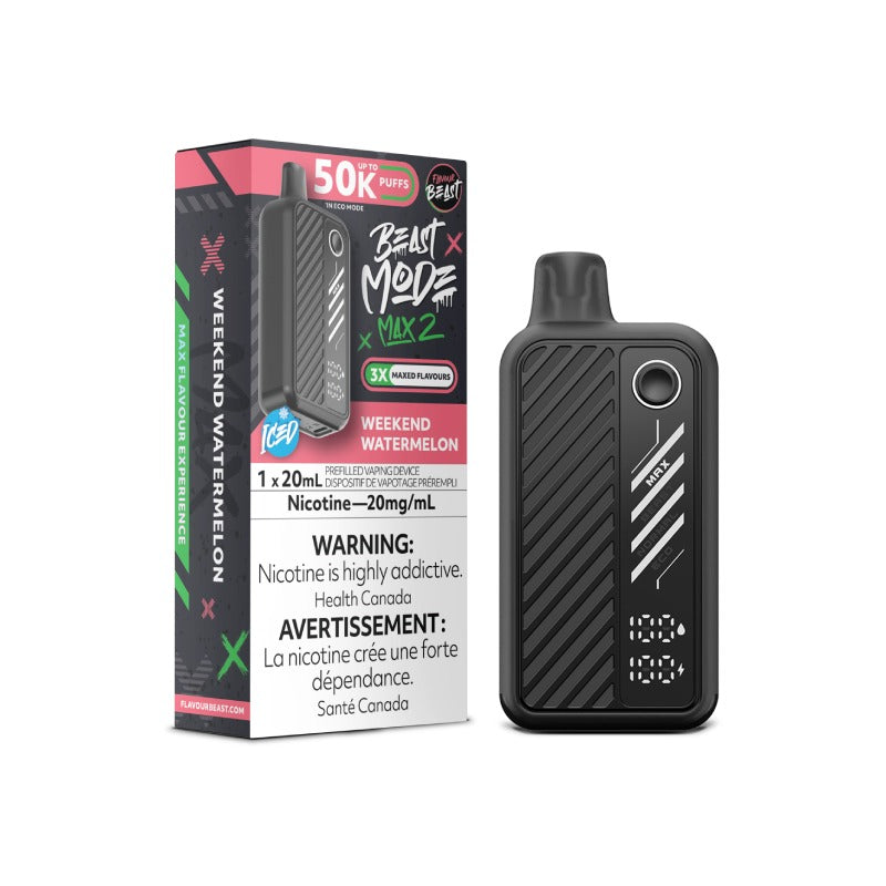 Flavour Beast Beast Mode Max 2 50K Puffs Weekend Watermelon Disposable Vape