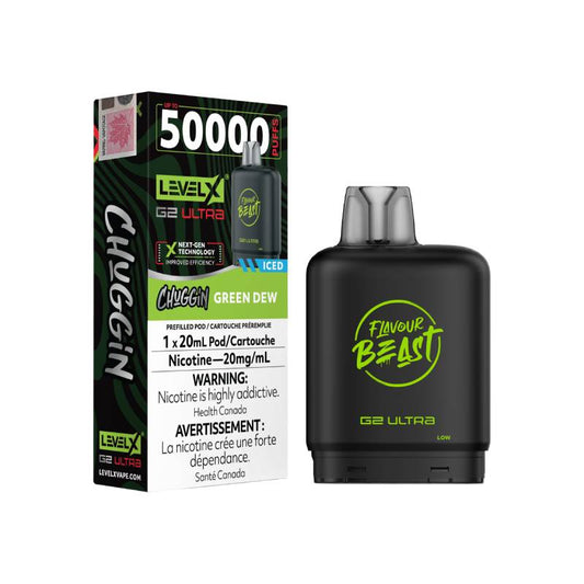 Level X Flavour Beast G2 Ultra Pod 50K - Green Dew Iced