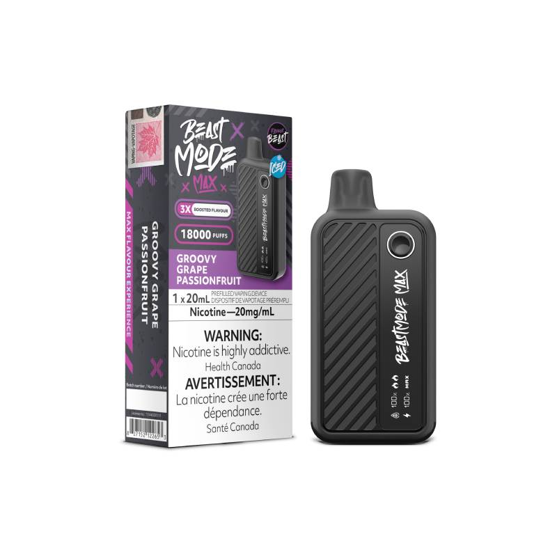 Flavour Beast - Beast Mode Max 18K Disposable: Groovy Grape Passionfru Vapeluv Online Flavour Beast - Beast Mode Max 18K Disposable: Groovy Grape Passionfru Vapeluv Online