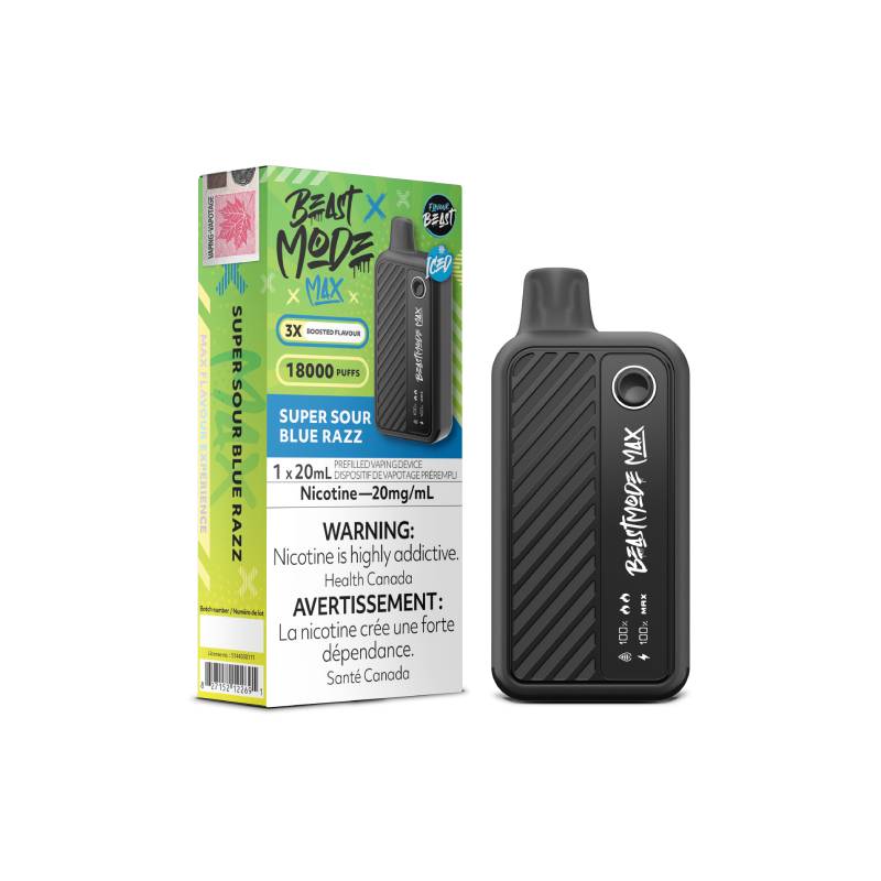 Flavour Beast - Beast Mode Max 18K Disposable: Super Sour Blue Razz, 2 Vapeluv Online Flavour Beast - Beast Mode Max 18K Disposable: Super Sour Blue Razz, 2 Vapeluv Online