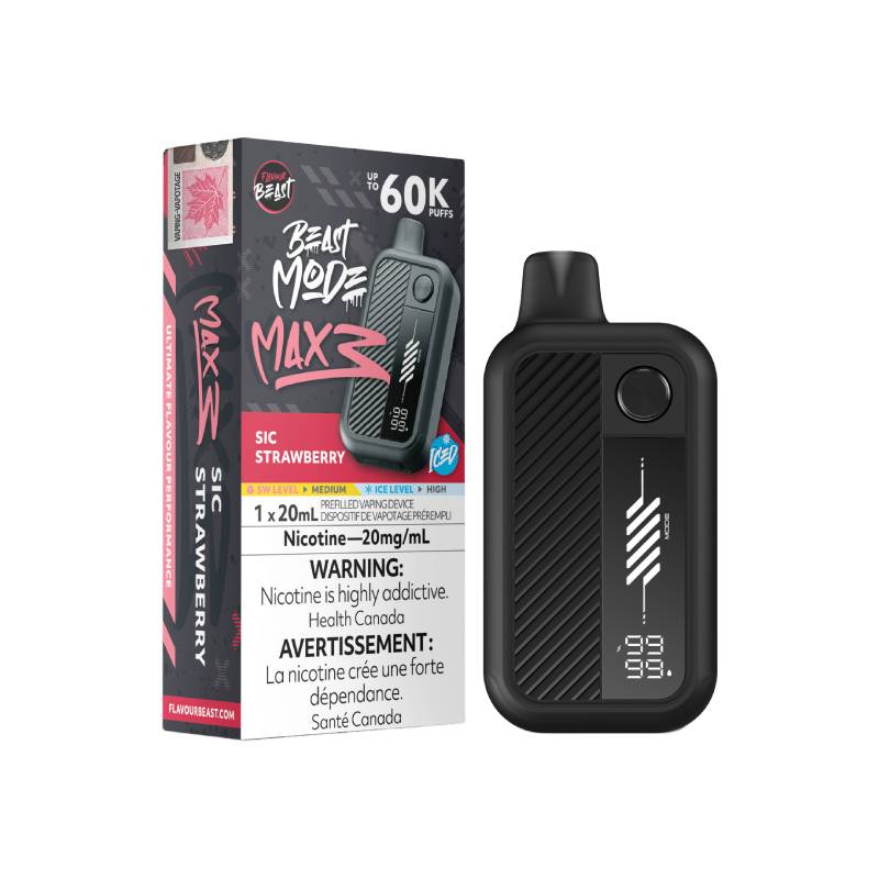 Flavour Beast - Beast Mode Max 3 60k Sic Strawberry Iced
