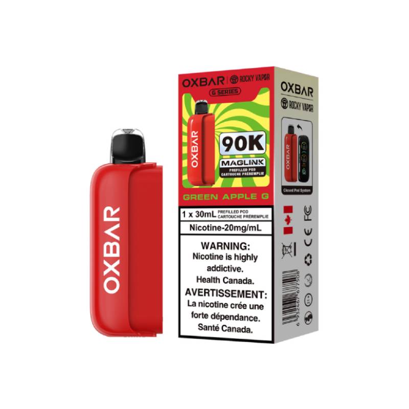 Pod prérempli Oxbar Maglink 90K - Pomme verte G (série G)