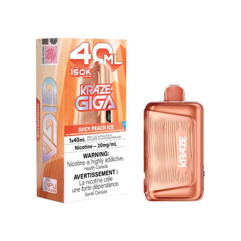 Kraze Giga 150K - Juicy Peach Ice Disposable Vape