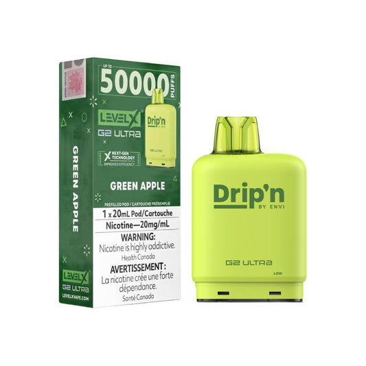 Drip'n Level X G2 Ultra 50K Pod - Green Apple