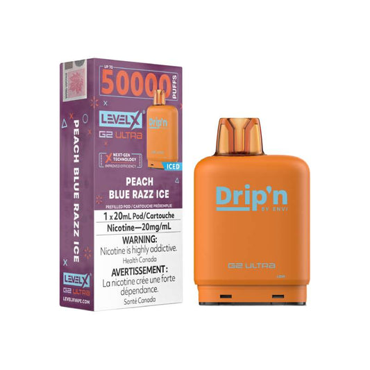 Drip'n Level X G2 Ultra 50K Pod - Peach Blue Razz Ice