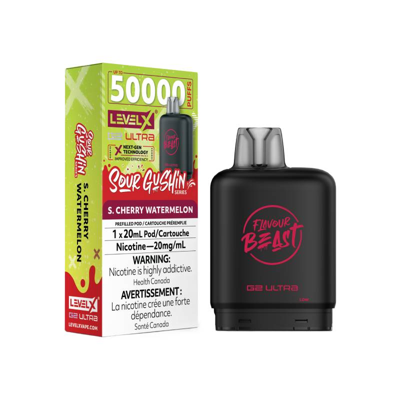 Flavour Beast Level X G2 Ultra Pod 50K - Cerise Pastèque Acidulée