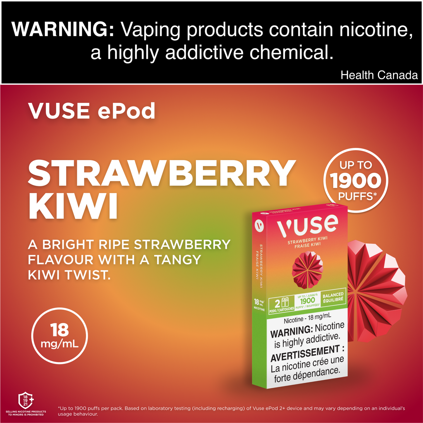 Gousses de fraise et de kiwi Vuse ePod (2x)