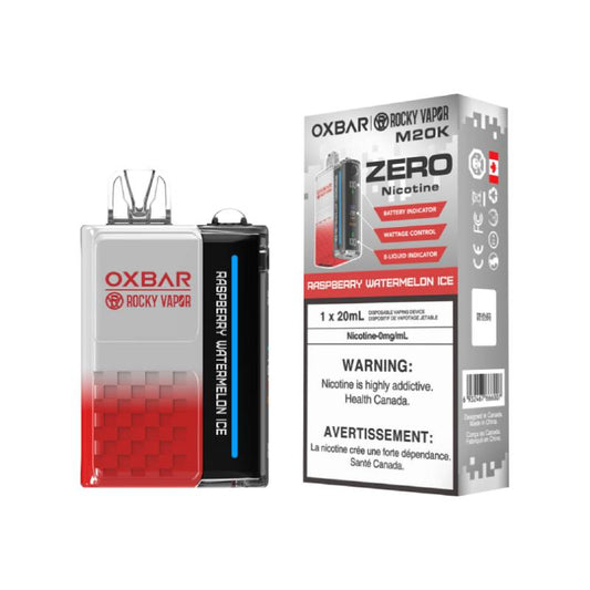 Vape jetable Oxbar M20K Framboise Pastèque Glacée sans nicotine