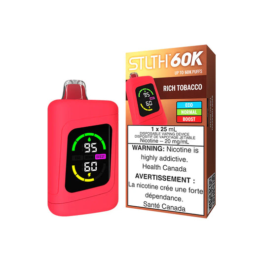 Vape jetable STLTH 60K - Tabac riche