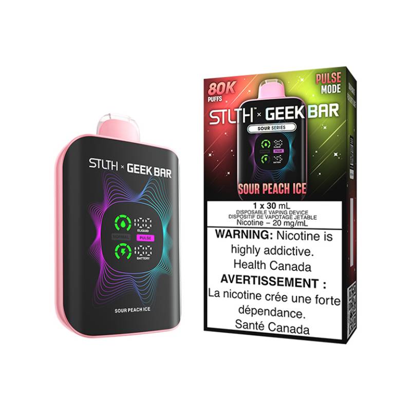 STLTH x Geek Bar 80K Disposable Vape - Sour Peach Ice