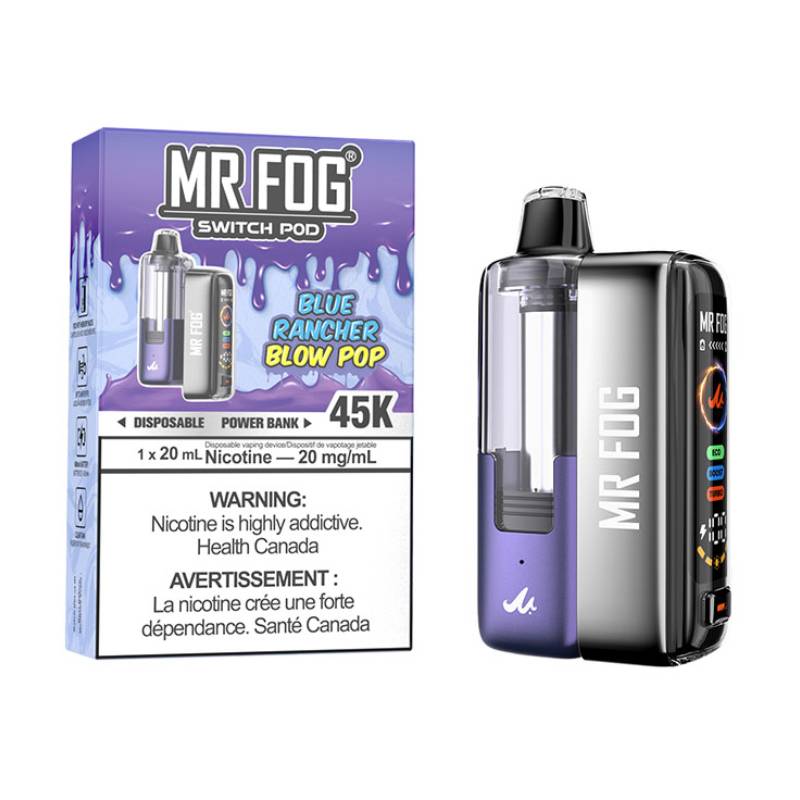 Kit de démarrage pod Mr Fog Switch 45K - Blue Rancher Blow Pop