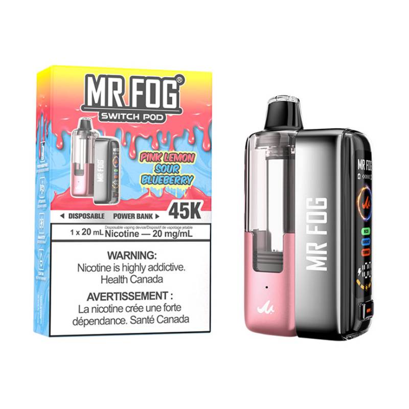 Kit de démarrage Mr Fog Switch 45K Pod - Pink Lemon Sour Blueberry