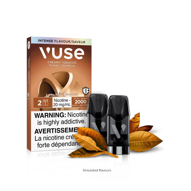 Vuse Pods - Tabac crmeux, 2 ml (2 dosettes/paquet) Vapeluv Online Vuse Pods - Tabac crmeux, 2 ml (2 dosettes/paquet) Vapeluv Online