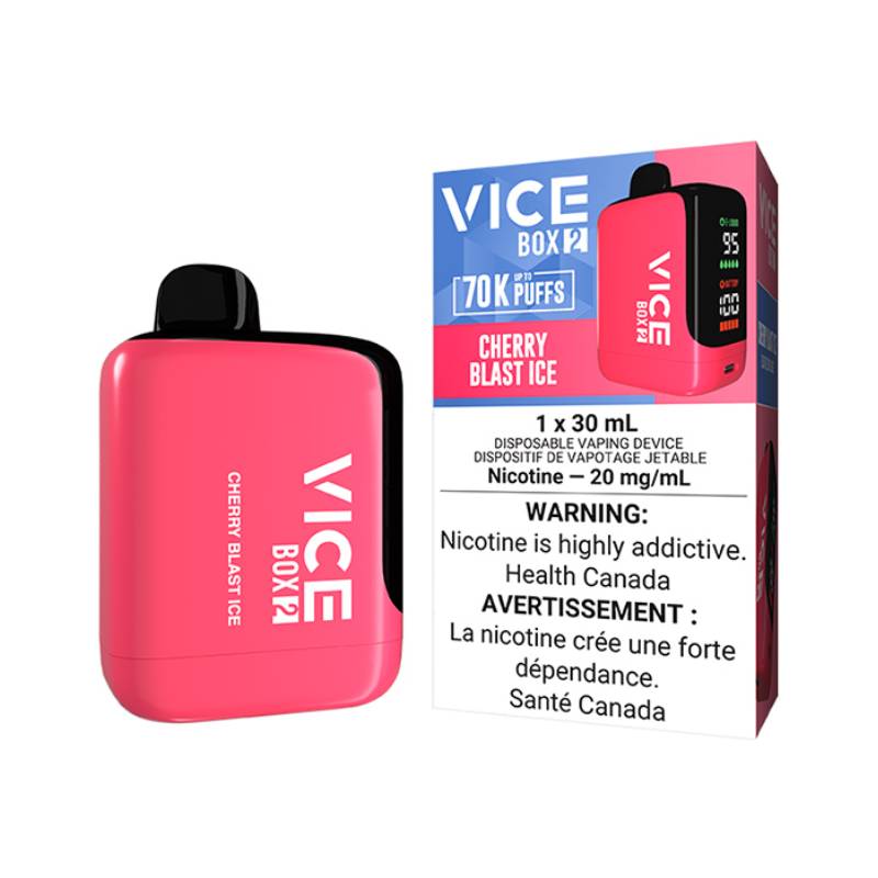 Vice Box 2 Cherry Blast Ice Disposable Vape – 70,000 Puffs, 30mL, 20mg Nicotine
