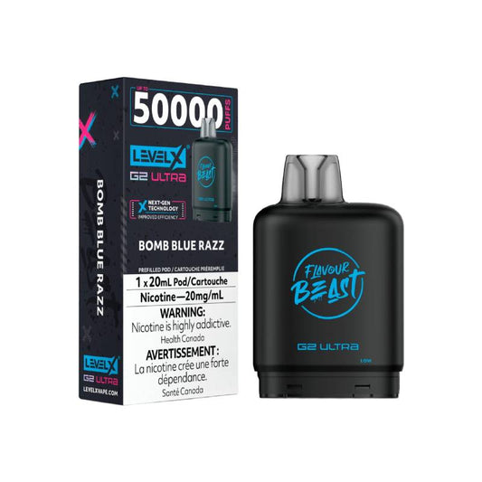 Level X Flavour Beast G2 Ultra Pod 50K - Bomb Blue Razz