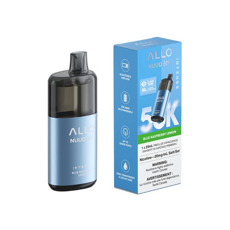 ALLO Nuud 50K Disposable Vape – Blue Raspberry Lemon – 50,000 Puff Device Image