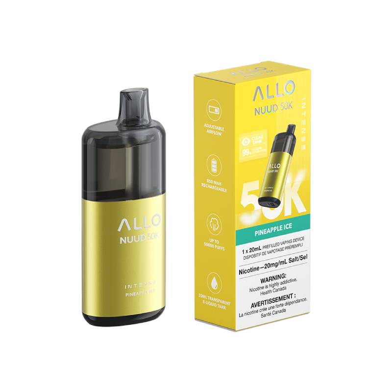 ALLO Nuud 50K Disposable Vape – Pineapple Ice – 50,000 Puff Device Image