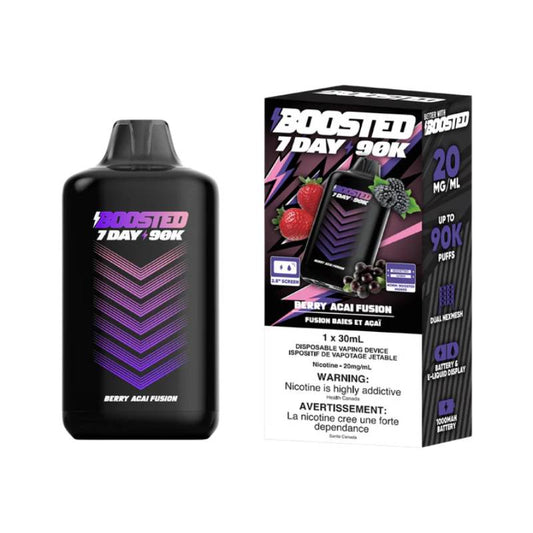 Boosted 7Day 90K Disposable Vape Berry Acai Fusion 90000 Puffs