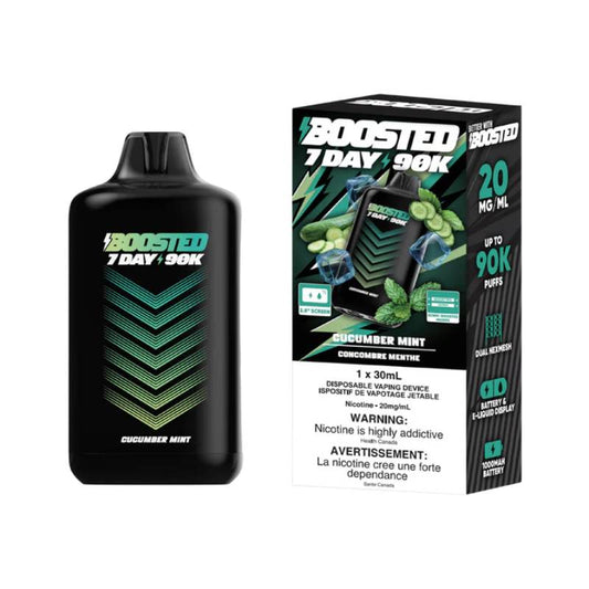 Boosted 7Day 90K Disposable Vape Cucumber Mint 90000 Puffs