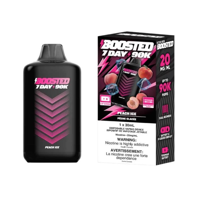 Boosted 7Day 90K Disposable Vape Peach Ice 90000 Puffs