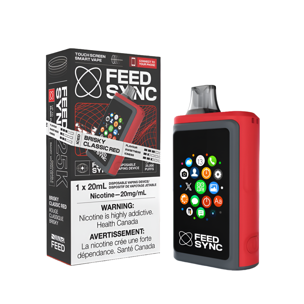 FEED Sync 25K Disposable Vape - Brisky Classic Red, 20ML