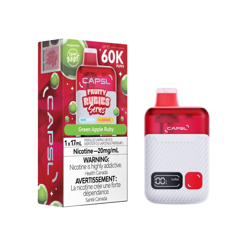 Flavour Beast CAPSL 60K - Fruity Rubies Green Apple Ruby Disposable Vape
