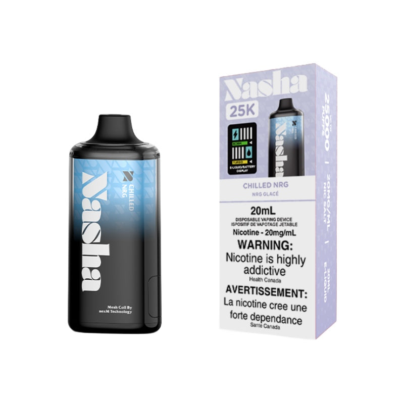 Chilled NRG Nasha 25K Boosted Disposable Vape Synthetic 50 Nicotine