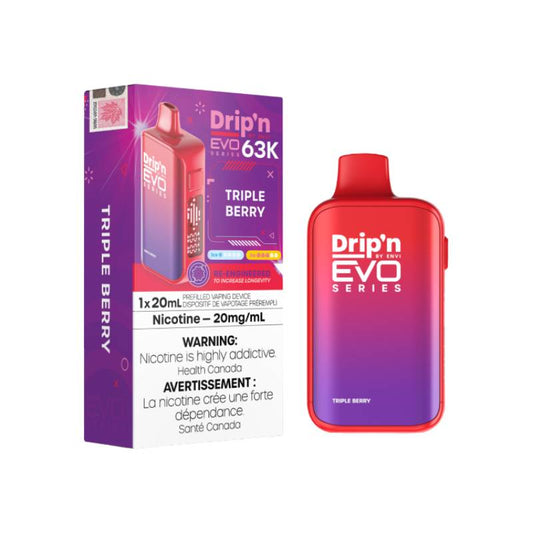Drip’n Evo 63K Disposable Vape Triple Berry 63000 Puffs