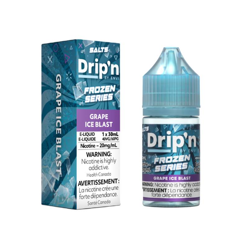 Drip'n Frozen Series 20mg Salt Nicotine Vape Juice 30mL Bottle Grape Ice