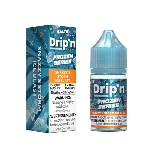 Drip'n Frozen Series 20mg Salt Nicotine Vape Juice 30mL Bottle Snazzy S Storm Ice