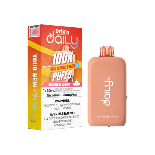 Drip'n - Daily 100K Just Mango Peach Disposable Vape
