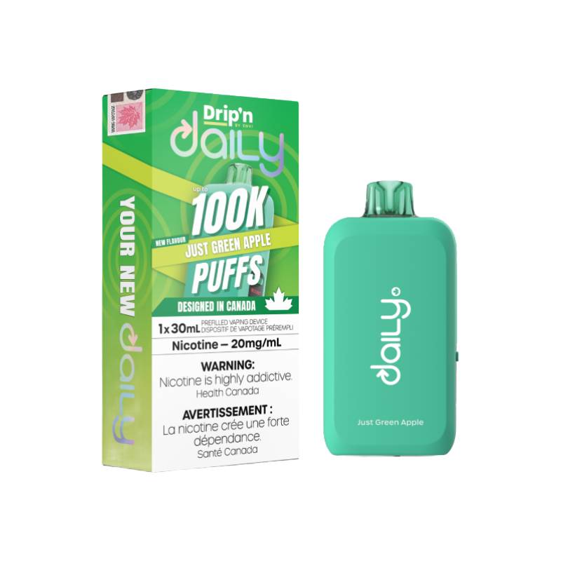 Drip'n - Daily 100K Just Green Apple Disposable Vape