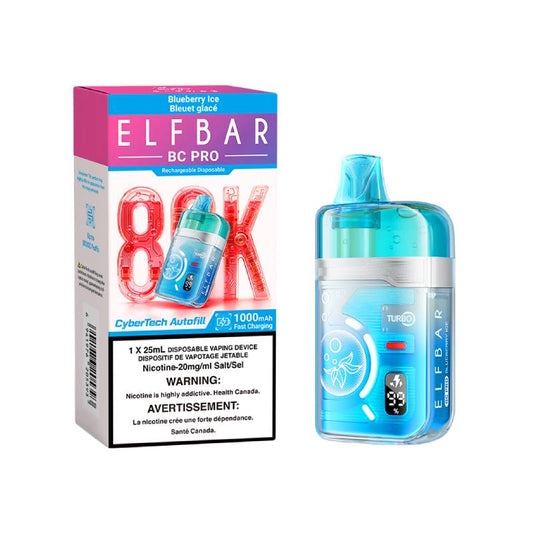 Elf Bar BC Pro 80K disposable vape Blueberry Ice flavour